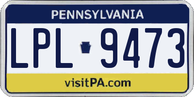 PA license plate LPL9473