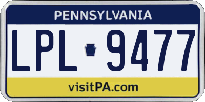 PA license plate LPL9477