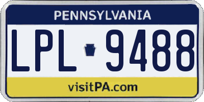 PA license plate LPL9488