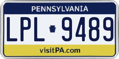 PA license plate LPL9489
