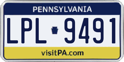PA license plate LPL9491