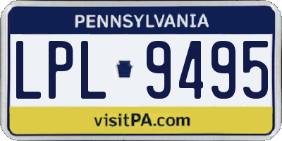 PA license plate LPL9495