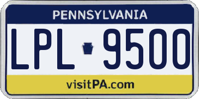 PA license plate LPL9500