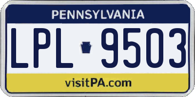 PA license plate LPL9503