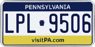 PA license plate LPL9506