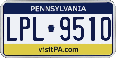 PA license plate LPL9510