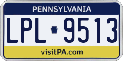 PA license plate LPL9513