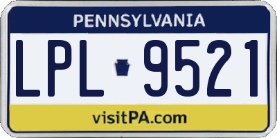 PA license plate LPL9521