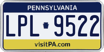 PA license plate LPL9522
