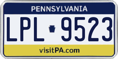 PA license plate LPL9523