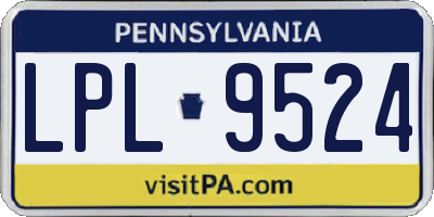 PA license plate LPL9524