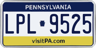 PA license plate LPL9525