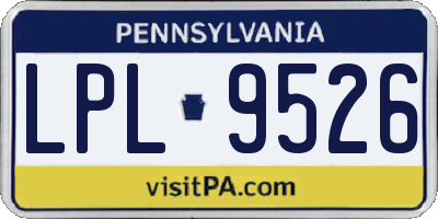 PA license plate LPL9526