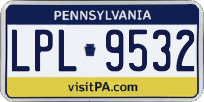 PA license plate LPL9532