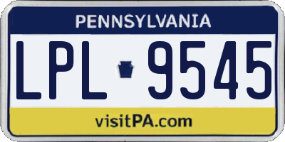 PA license plate LPL9545