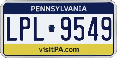 PA license plate LPL9549