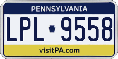 PA license plate LPL9558