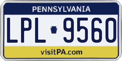 PA license plate LPL9560