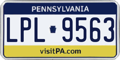 PA license plate LPL9563
