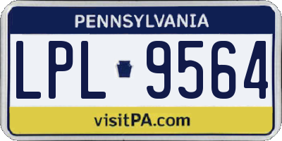 PA license plate LPL9564