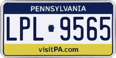 PA license plate LPL9565
