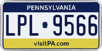 PA license plate LPL9566