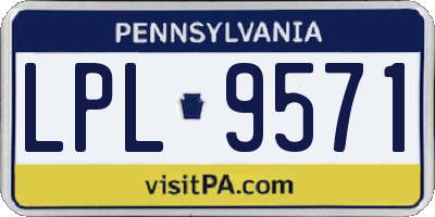 PA license plate LPL9571