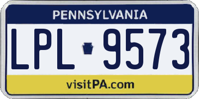 PA license plate LPL9573