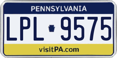 PA license plate LPL9575