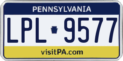 PA license plate LPL9577