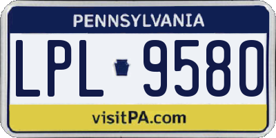 PA license plate LPL9580