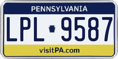 PA license plate LPL9587