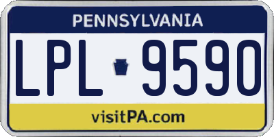 PA license plate LPL9590