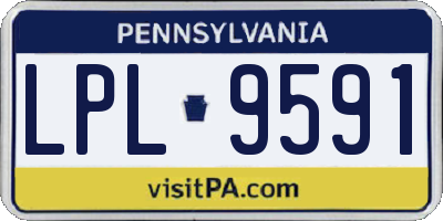 PA license plate LPL9591