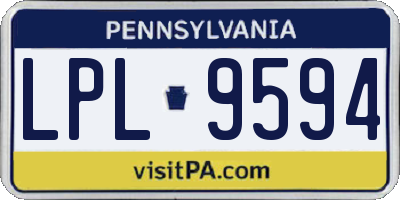 PA license plate LPL9594