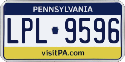 PA license plate LPL9596