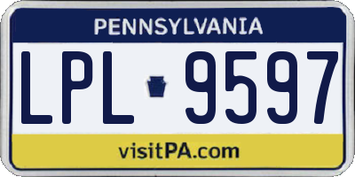 PA license plate LPL9597