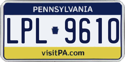PA license plate LPL9610