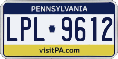PA license plate LPL9612