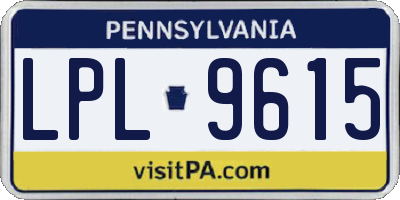 PA license plate LPL9615