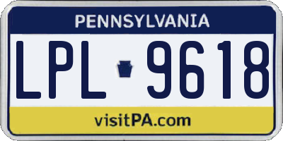 PA license plate LPL9618