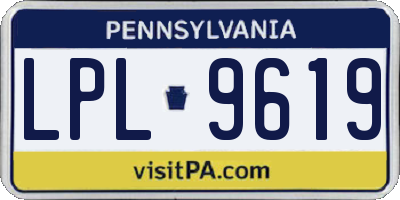 PA license plate LPL9619