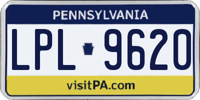 PA license plate LPL9620