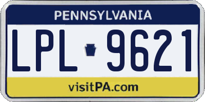 PA license plate LPL9621