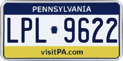 PA license plate LPL9622