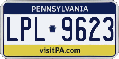 PA license plate LPL9623