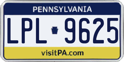 PA license plate LPL9625
