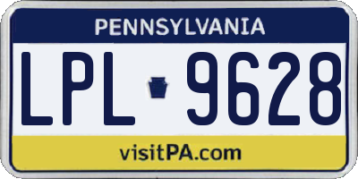 PA license plate LPL9628