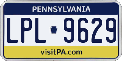 PA license plate LPL9629
