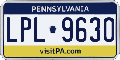 PA license plate LPL9630